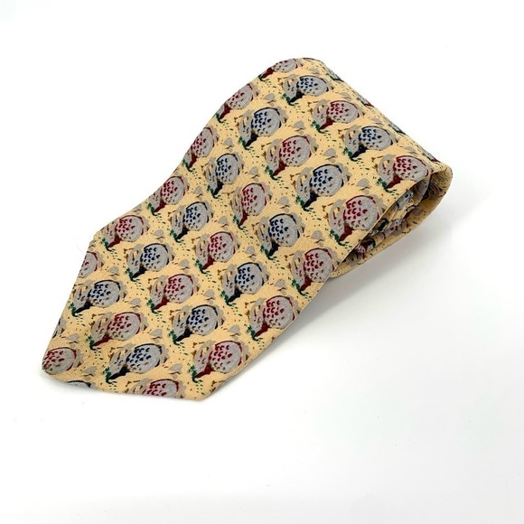 Steve Stricker for Fairway Sport Vintage 100% Silk Tie Golf Balls & Tees - Picture 2 of 9